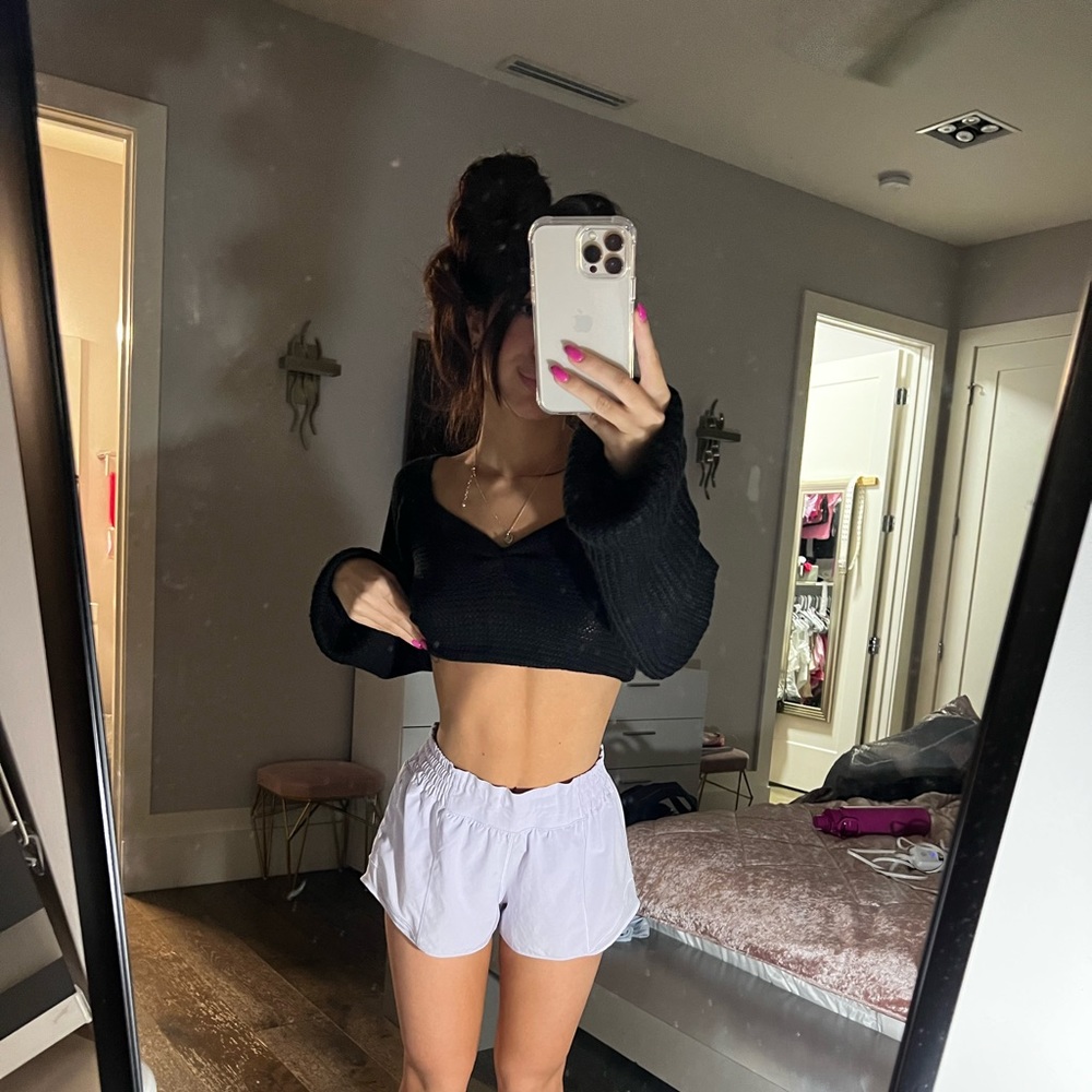 High rise purple lululemon hotty hot shorts
